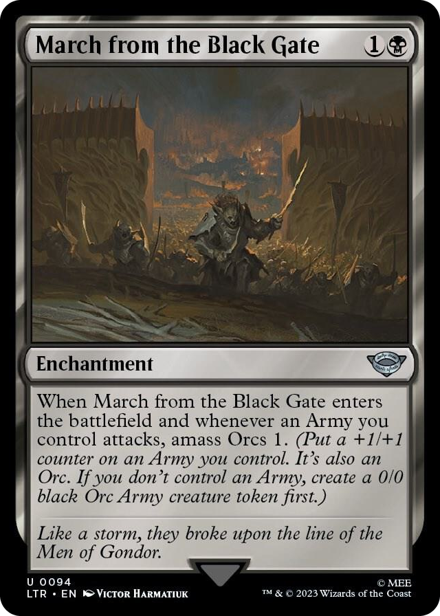 March from the Black Gate #94 U - Universes Beyond: The Lord of the Rings: Tales of Middle-earth Pokemon card