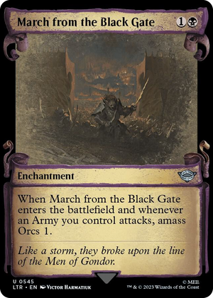 0545 March from the Black Gate (Showcase Scrolls) U Universes Beyond: The Lord of the Rings: Tales of Middle-earth