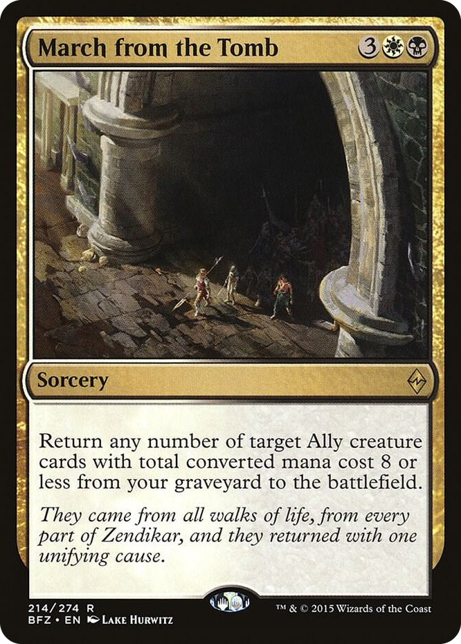March from the Tomb #214 R - Battle for Zendikar Pokemon card
