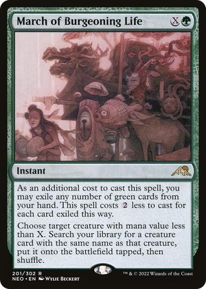 0201 March of Burgeoning Life R Kamigawa: Neon Dynasty