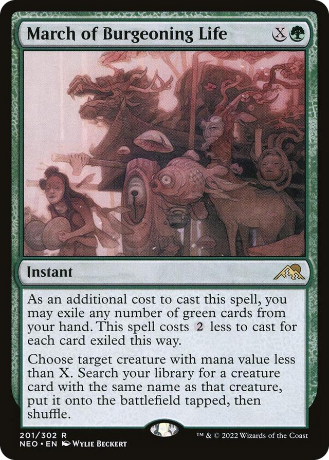0201 March of Burgeoning Life R Kamigawa: Neon Dynasty