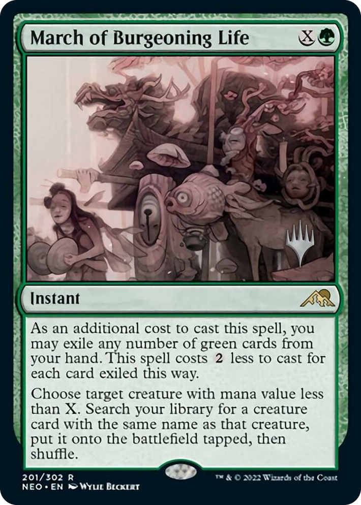 0201 March of Burgeoning Life R Promo Pack: Kamigawa: Neon Dynasty