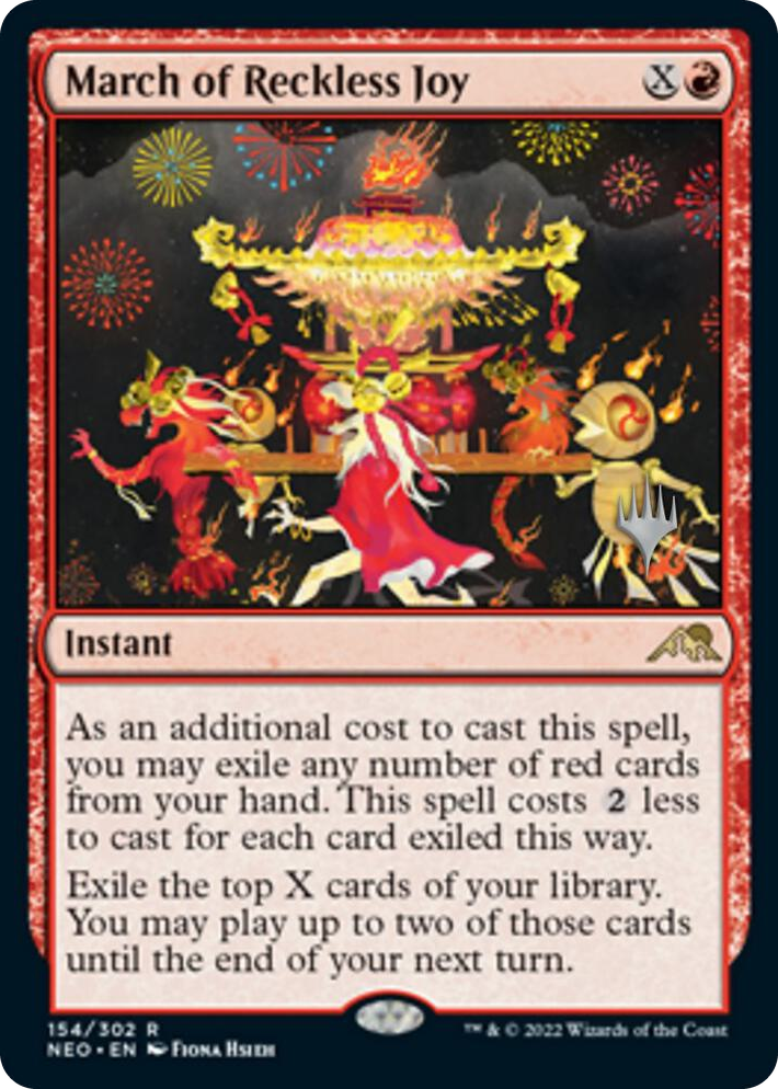 0154 March of Reckless Joy R Promo Pack: Kamigawa: Neon Dynasty