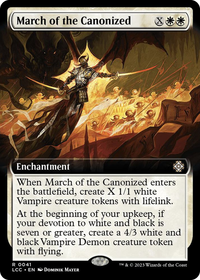 March of the Canonized (Extended Art) #41 R - Commander: The Lost Caverns of Ixalan Pokemon card