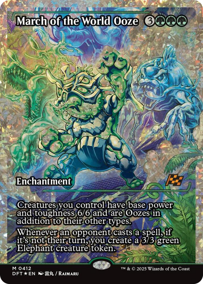 March of the World Ooze (Showcase) (Fracture Foil) #412 M - Aetherdrift Pokemon card