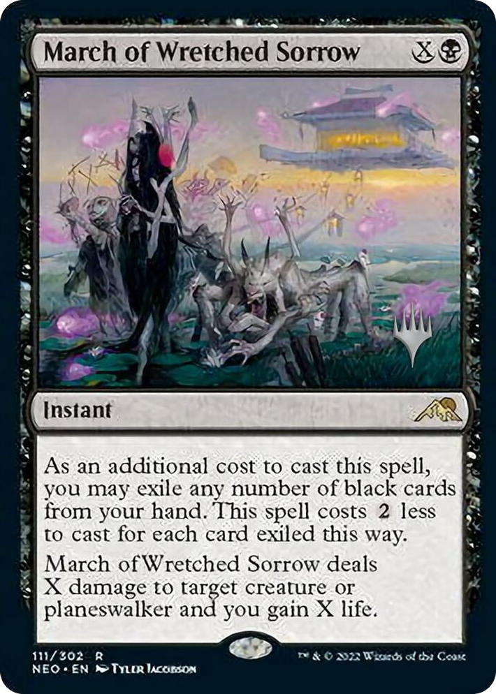 0111 March of Wretched Sorrow R Promo Pack: Kamigawa: Neon Dynasty