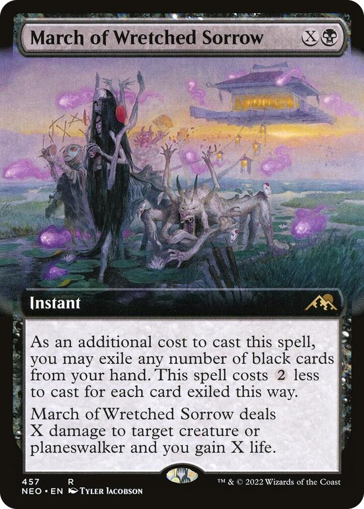 0457 March of Wretched Sorrow (Extended Art) R Kamigawa: Neon Dynasty