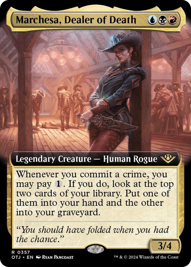 0357 Marchesa, Dealer of Death (Extended Art) R Outlaws of Thunder Junction