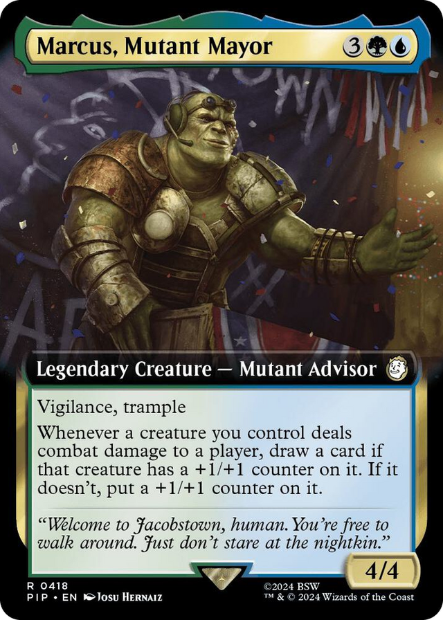 0418 Marcus, Mutant Mayor (Extended Art) R Universes Beyond: Fallout
