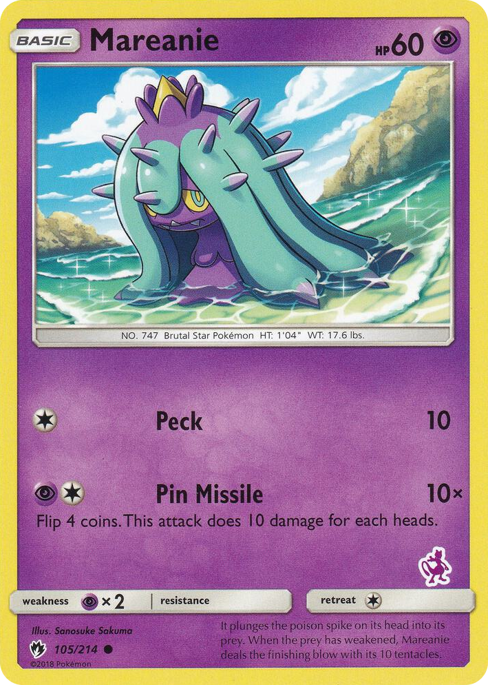 0105 Mareanie - 105/214 (Mewtwo Stamped) Promo Battle Academy