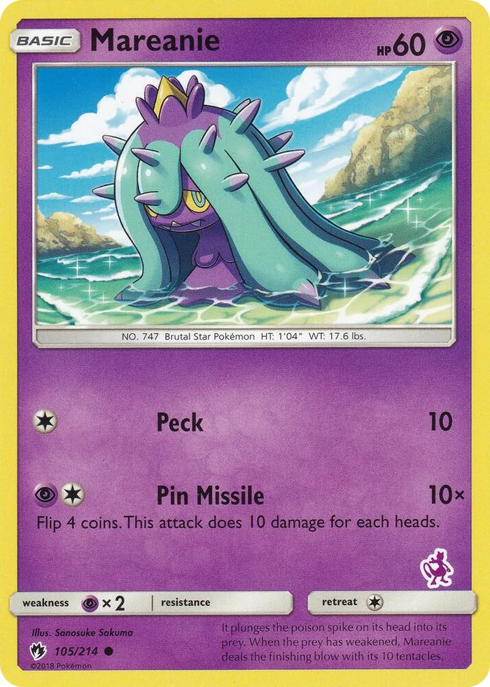 0105 Mareanie - 105/214 (Mewtwo Stamped) Promo Battle Academy