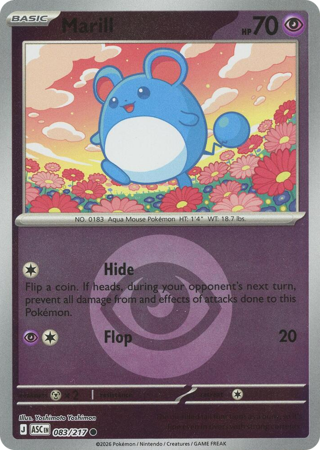 0083 Marill - 083/217 (Energy Symbol Pattern) Common Ascended Heroes