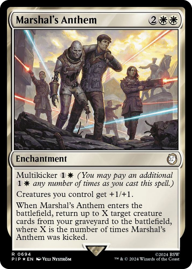 0694 Marshal's Anthem (Surge Foil) R Universes Beyond: Fallout