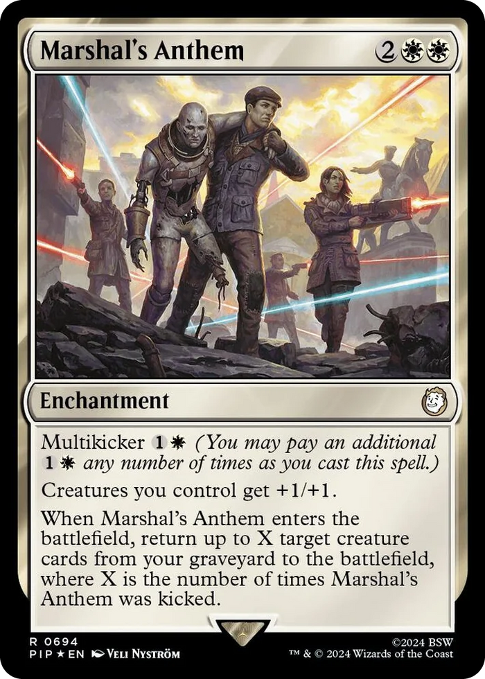 0694 Marshal's Anthem (Surge Foil) R Universes Beyond: Fallout