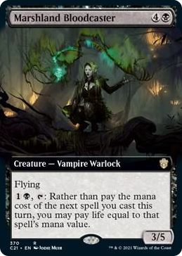 0370 Marshland Bloodcaster (Extended Art) R Commander 2021