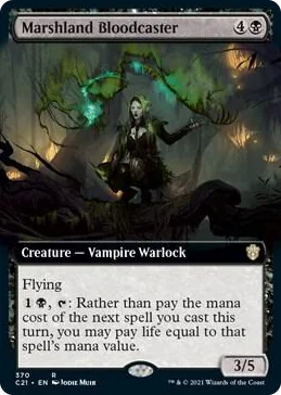 0370 Marshland Bloodcaster (Extended Art) R Commander 2021