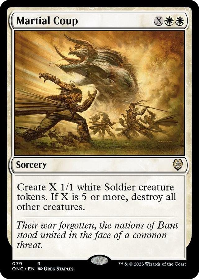 0079 Martial Coup R Commander: Phyrexia: All Will Be One