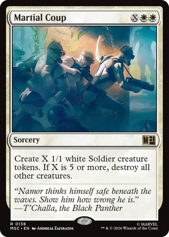 Martial Coup #138 R - Commander: Marvel Super Heroes Pokemon card