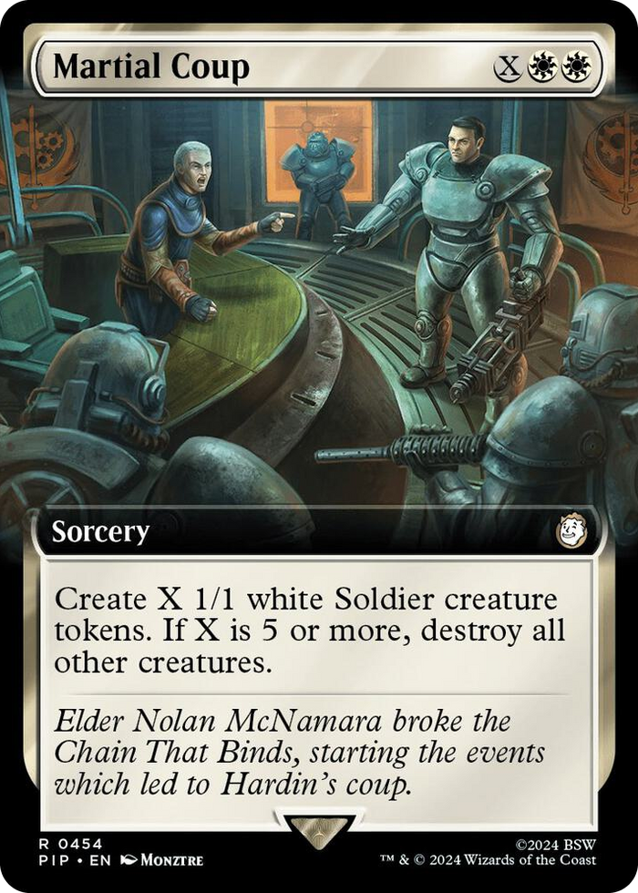 Martial Coup (Extended Art) #454 R - Universes Beyond: Fallout Pokemon card