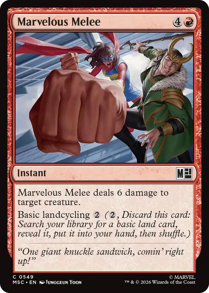 Marvelous Melee #549 C - Commander: Marvel Super Heroes Pokemon card