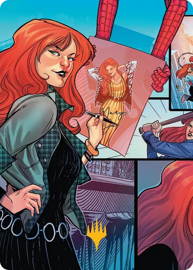 0050 Mary Jane Watson Art Card (Gold-Stamped Planeswalker Symbol) S Art Series: Marvel's Spider-Man