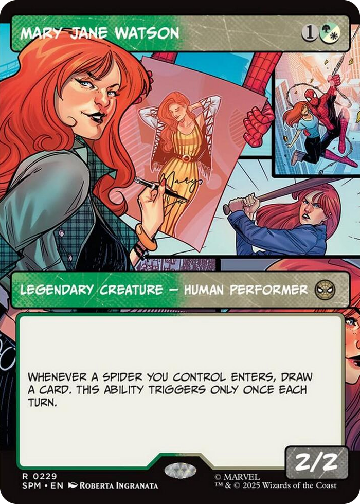 Mary Jane Watson (Borderless) #229 R - Marvel's Spider-Man Pokemon card