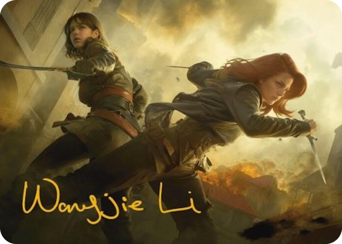 Mary Read and Anne Bonny Art Card (Gold-Stamped Signature) #7 S - Art Series: Universes Beyond: Assassin's Creed Pokemon card