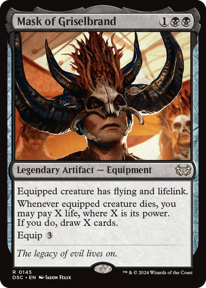 Mask of Griselbrand #145 R - Commander: Duskmourn: House of Horror Pokemon card