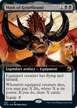 0347 Mask of Griselbrand (Extended Art) R Innistrad: Midnight Hunt