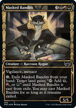 0384 Masked Bandits (Gilded Foil) C Streets of New Capenna
