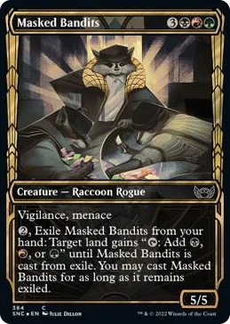 0384 Masked Bandits (Gilded Foil) C Streets of New Capenna