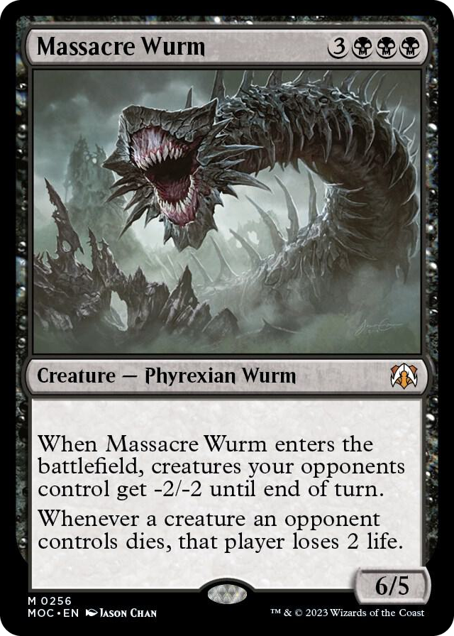 Massacre Wurm #256 M - Commander: March of the Machine Pokemon card
