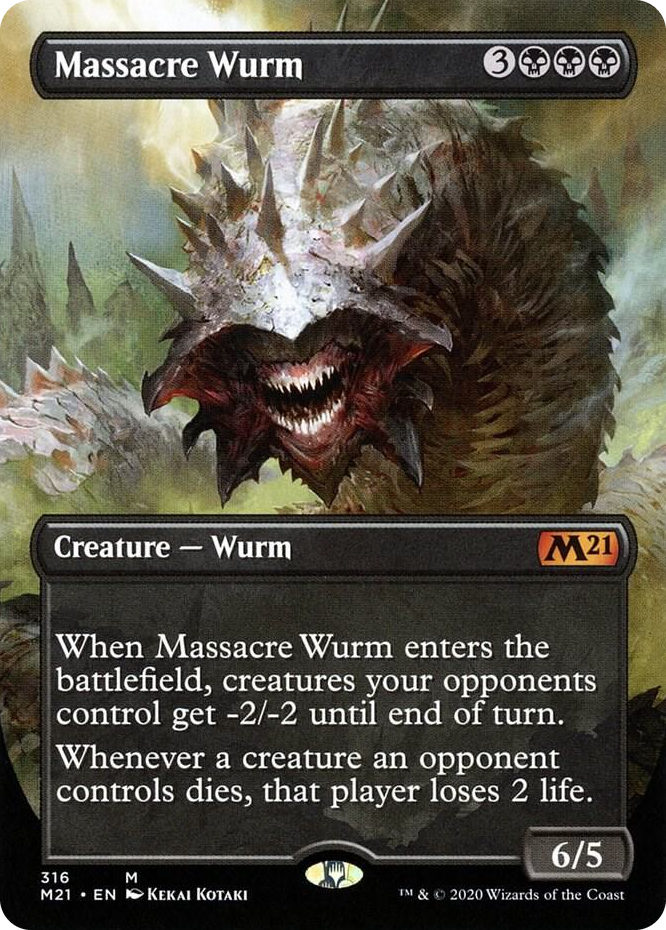 0316 Massacre Wurm (Alternate Art) M Core Set 2021