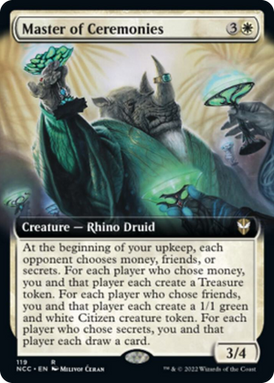 0119 Master of Ceremonies (Extended Art) R Commander: Streets of New Capenna