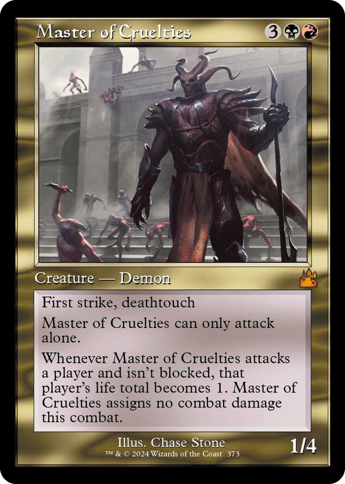 Master of Cruelties (Retro Frame) #373 M - Ravnica Remastered Pokemon card