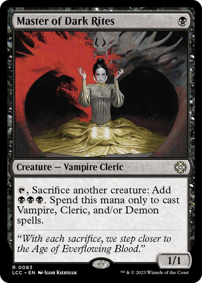 Master of Dark Rites #83 R - Commander: The Lost Caverns of Ixalan Pokemon card
