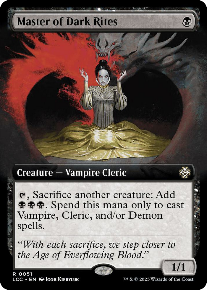 Master of Dark Rites (Extended Art) #51 R - Commander: The Lost Caverns of Ixalan Pokemon card