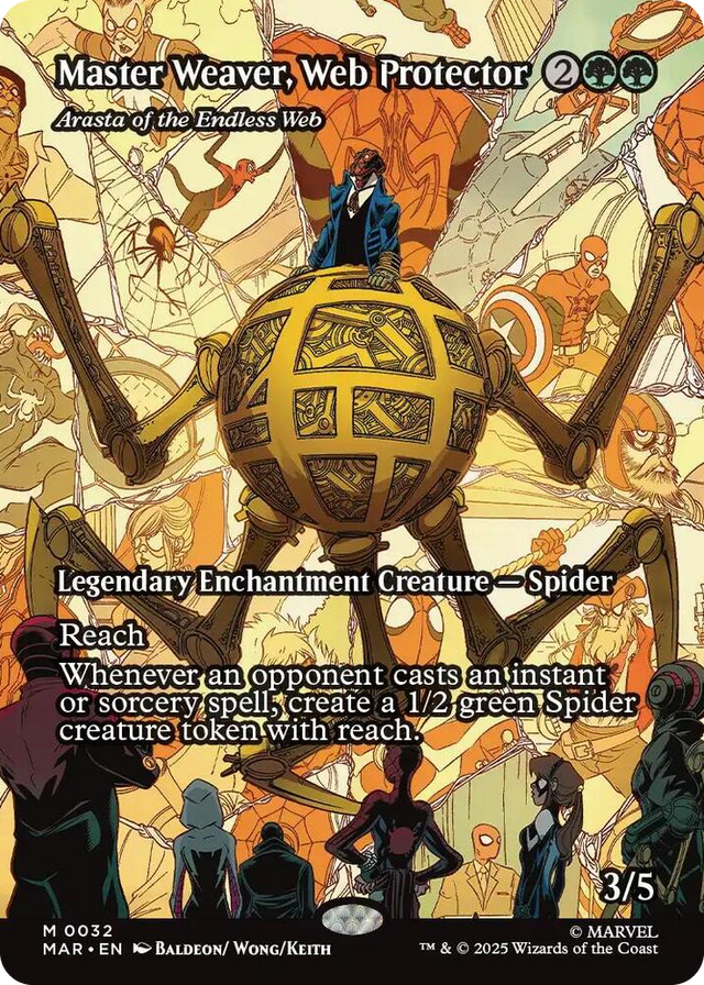 0032 Master Weaver, Web Protector - Arasta of the Endless Web (Borderless) M Marvel Universe Eternal-Legal