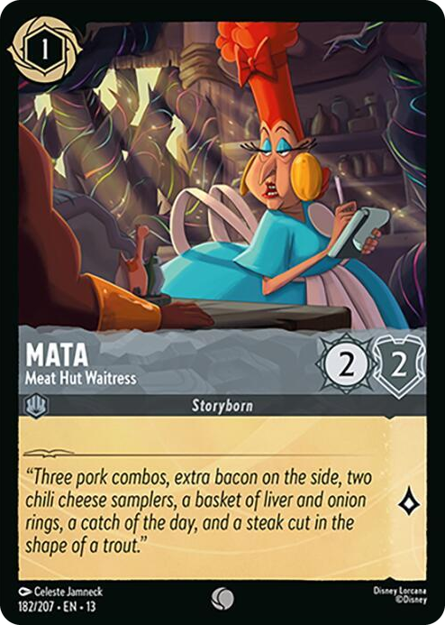 Mata - Meat Hut Waitress #182 Common - Attack of the Vine! Pokemon card