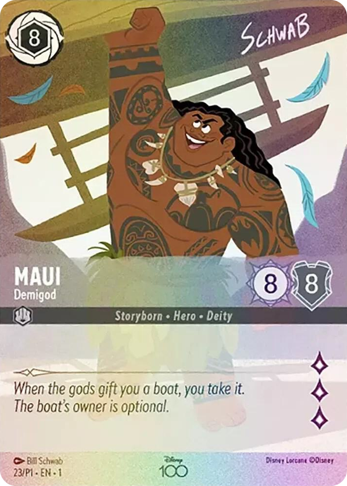 0023 Maui - Demigod (Alternate Art) Promo Disney100 Promos