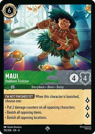 0110 Maui - Stubborn Trickster Super Rare Reign of Jafar