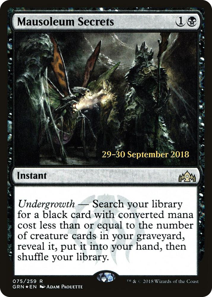 0075 Mausoleum Secrets R Prerelease Cards
