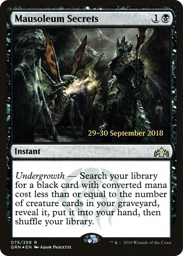0075 Mausoleum Secrets R Prerelease Cards