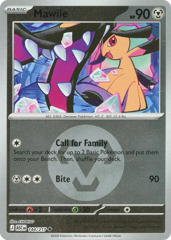 0144 Mawile - 144/217 (Energy Symbol Pattern) Uncommon Ascended Heroes