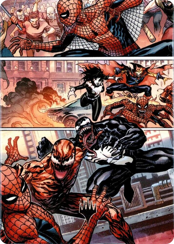 Maximum Carnage Art Card (Gold-Stamped Planeswalker Symbol) #46 S - Art Series: Marvel's Spider-Man Pokemon card