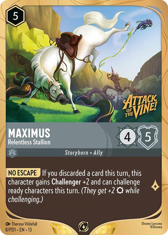 0008 Maximus - Relentless Stallion Rare Disney Lorcana Promo Cards