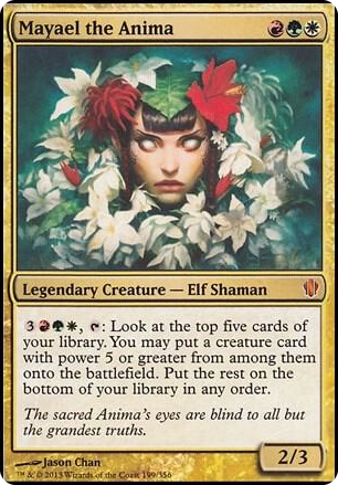 0199 Mayael the Anima (Commander 2013) S Oversize Cards
