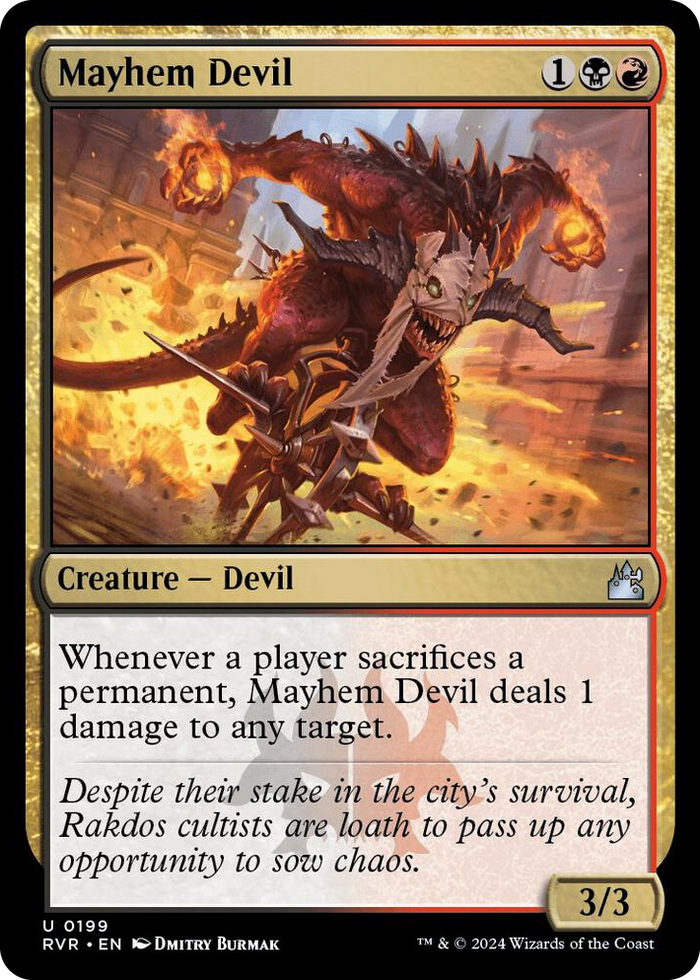 Mayhem Devil #199 U - Ravnica Remastered Pokemon card
