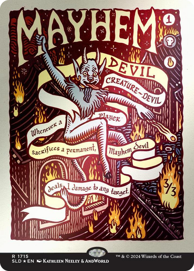 1715 Mayhem Devil (Rainbow Foil) R Secret Lair Drop Series