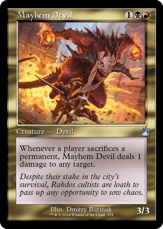 0374 Mayhem Devil (Retro Frame) U Ravnica Remastered